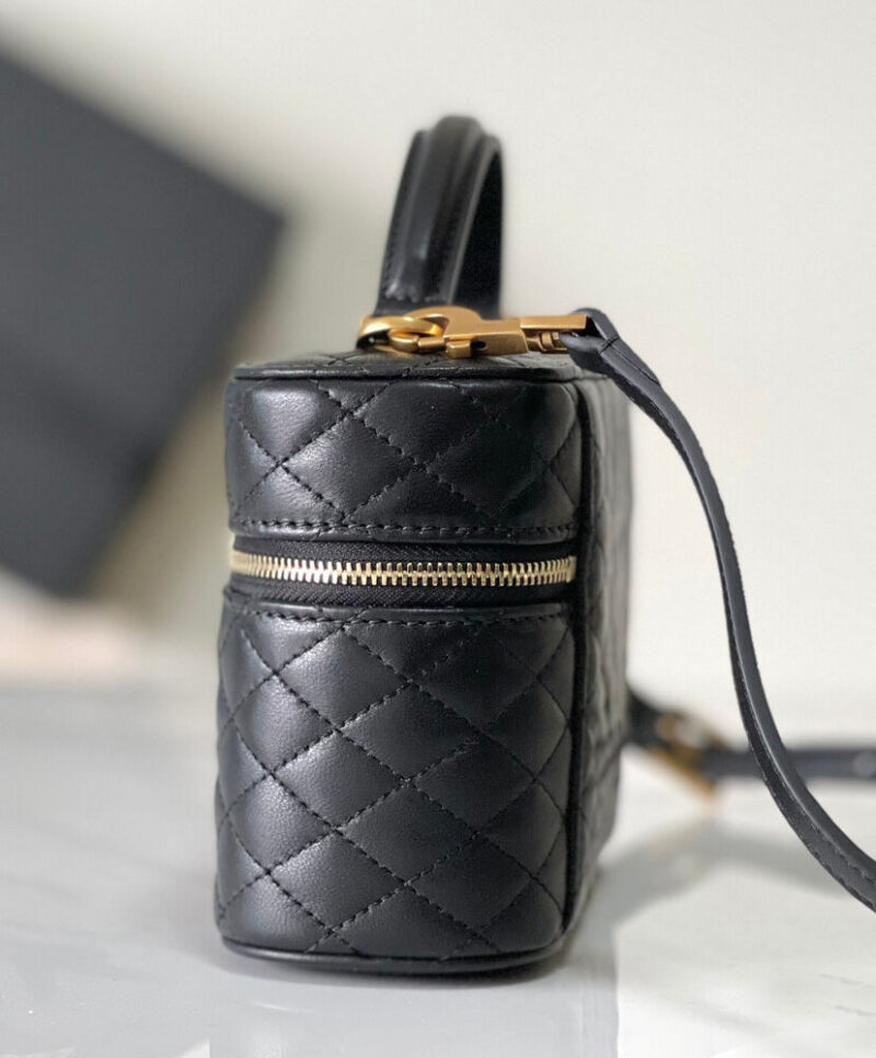 Saint Laurent Gaby Mini Vanity Bag In Lambskin Black
